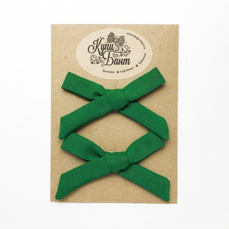 Бантики для девочки "Лесные зеленые"