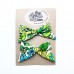 Бантики для девочки "Зеленые листики"